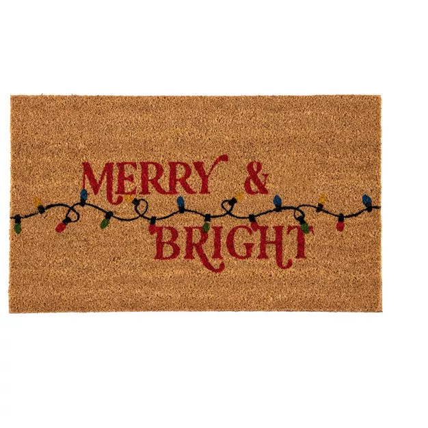 Shiraleah "Merry & Bright" Holiday Doormat | Target