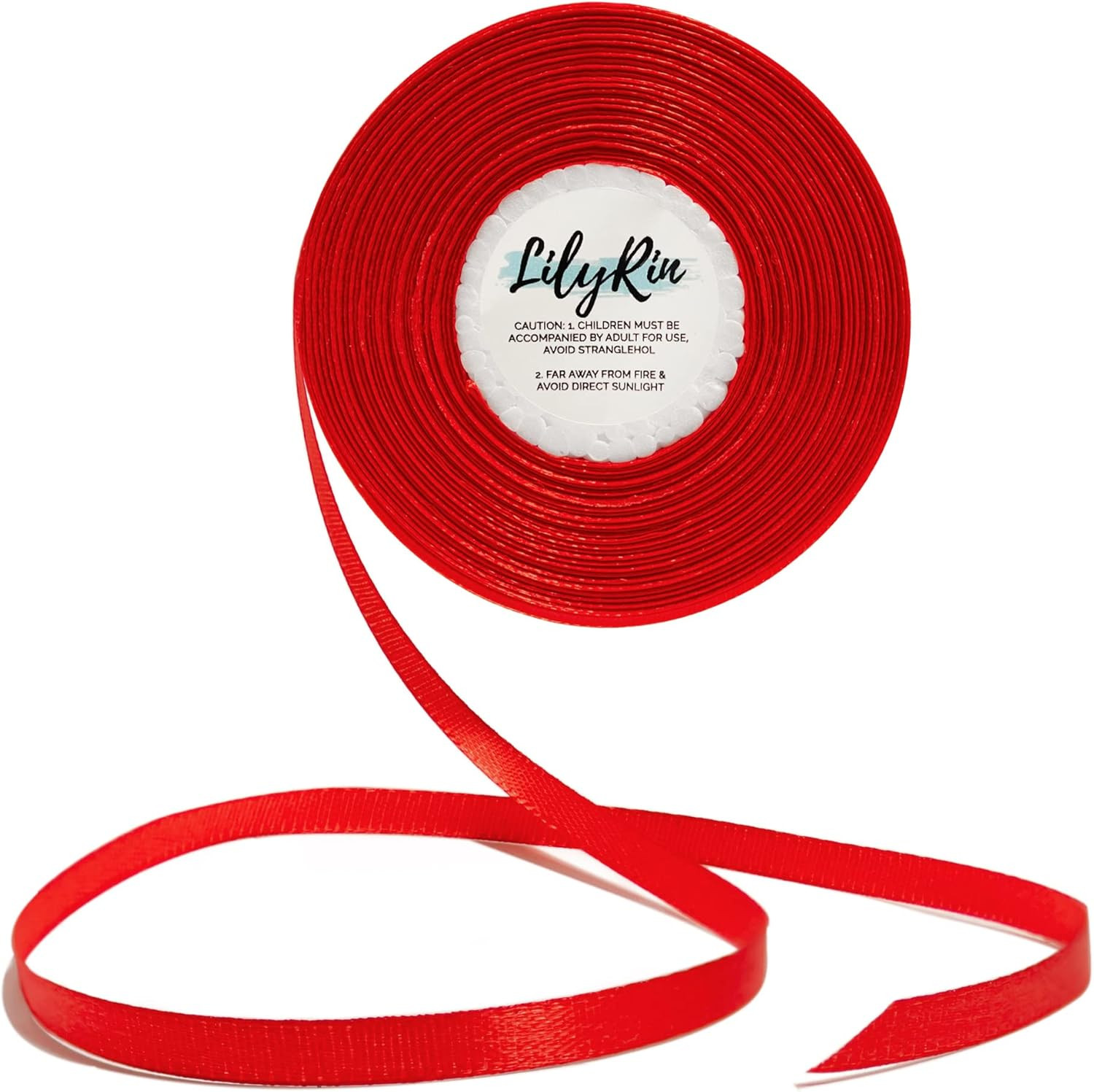 Red Ribbon 1/4 Inches 36 Yards Satin Roll Perfect for Scrapbooking, Art, Wedding, Wreath, Packing... | Amazon (US)