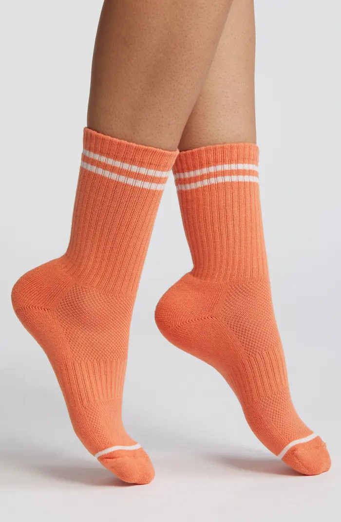 Le Bon Shoppe Boyfriend Stripe Cotton Blend Crew Socks | Nordstrom | Nordstrom