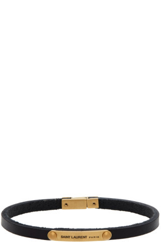 Black ID Plaque Bracelet | SSENSE
