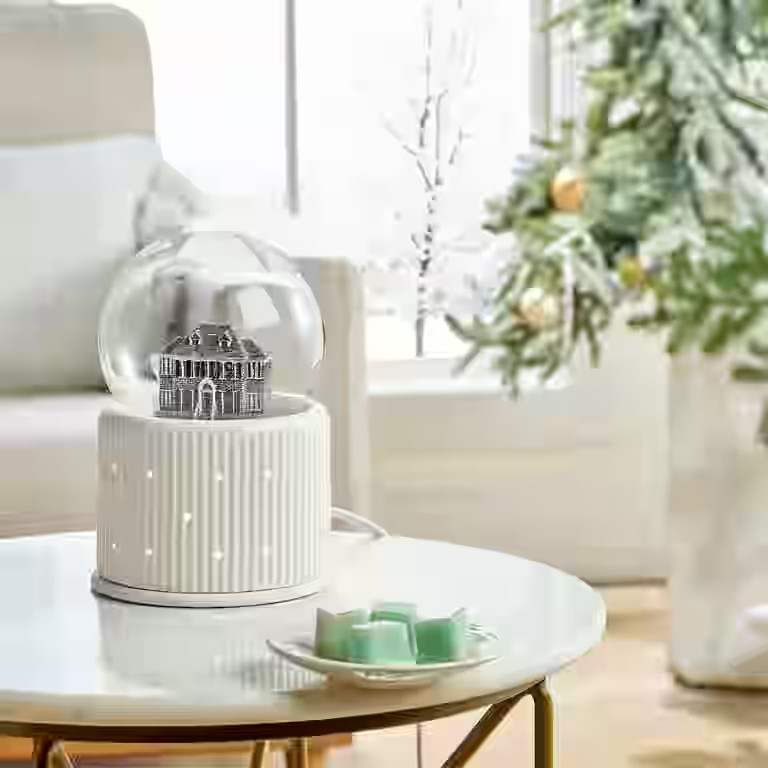 Better Homes & Gardens White Ceramic Wax Melt Warmer with Snow Globe | Walmart (US)