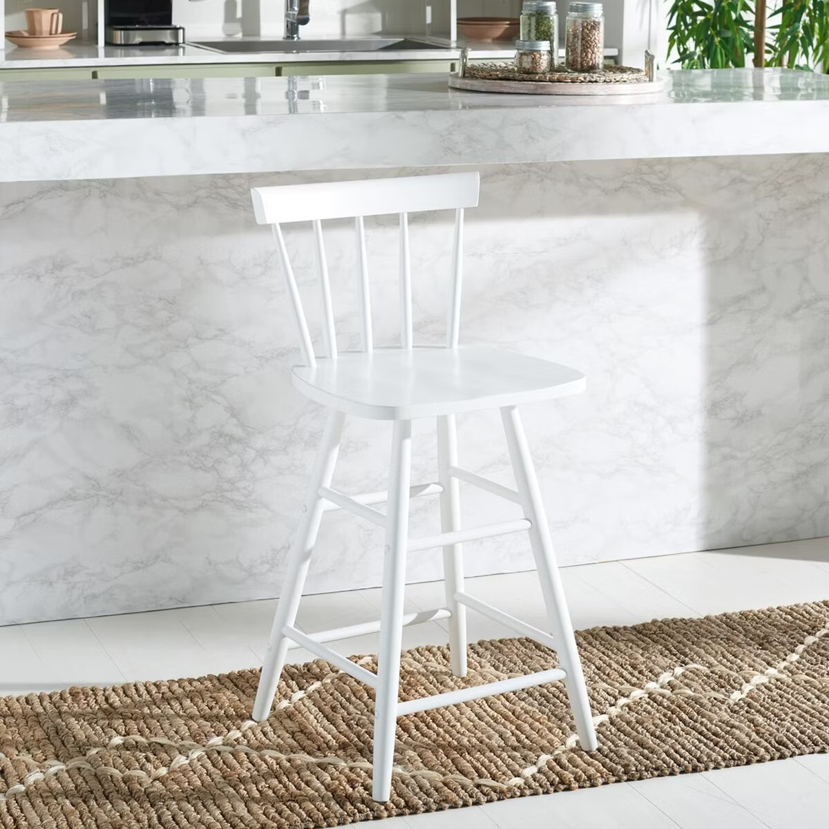 Tally Wood Counter Stool - BST1401 - White - Safavieh | Target