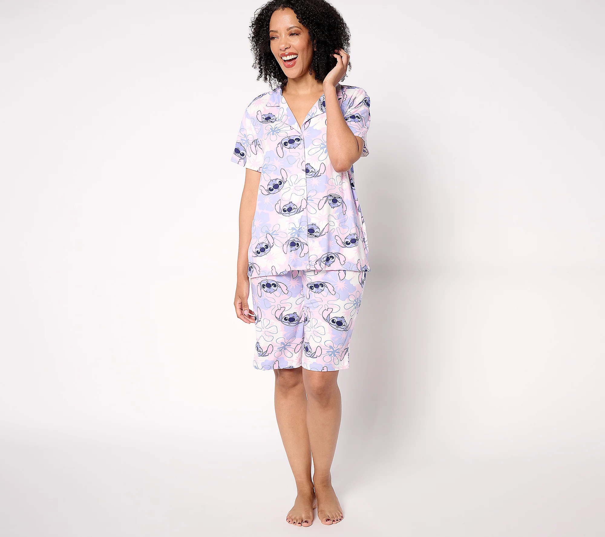 As Is Disney and Friends Notch Collar Pajama Set | QVC