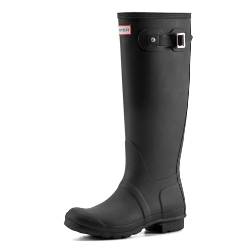 Hunter Women's Original Tall Rain Boots, Black, 10 Medium | Amazon (US)