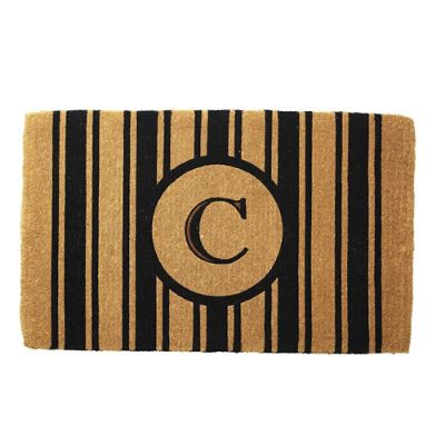 Margot Stripe Monogrammed Door Mat with Durable Coir & Colorfast Design | Frontgate