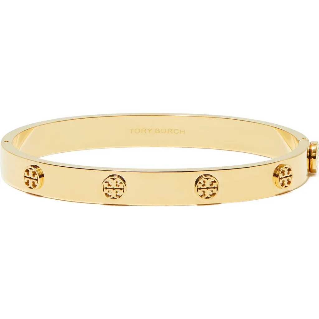 Tory Burch Icon Hinge Bracelet in Tory Gold at Nordstrom, Size Medium | Nordstrom