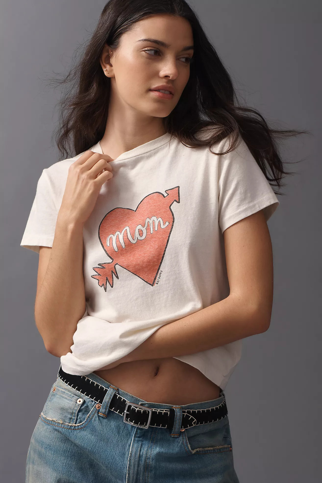 RE/DONE Mom Classic Cotton Tee | Anthropologie (US)