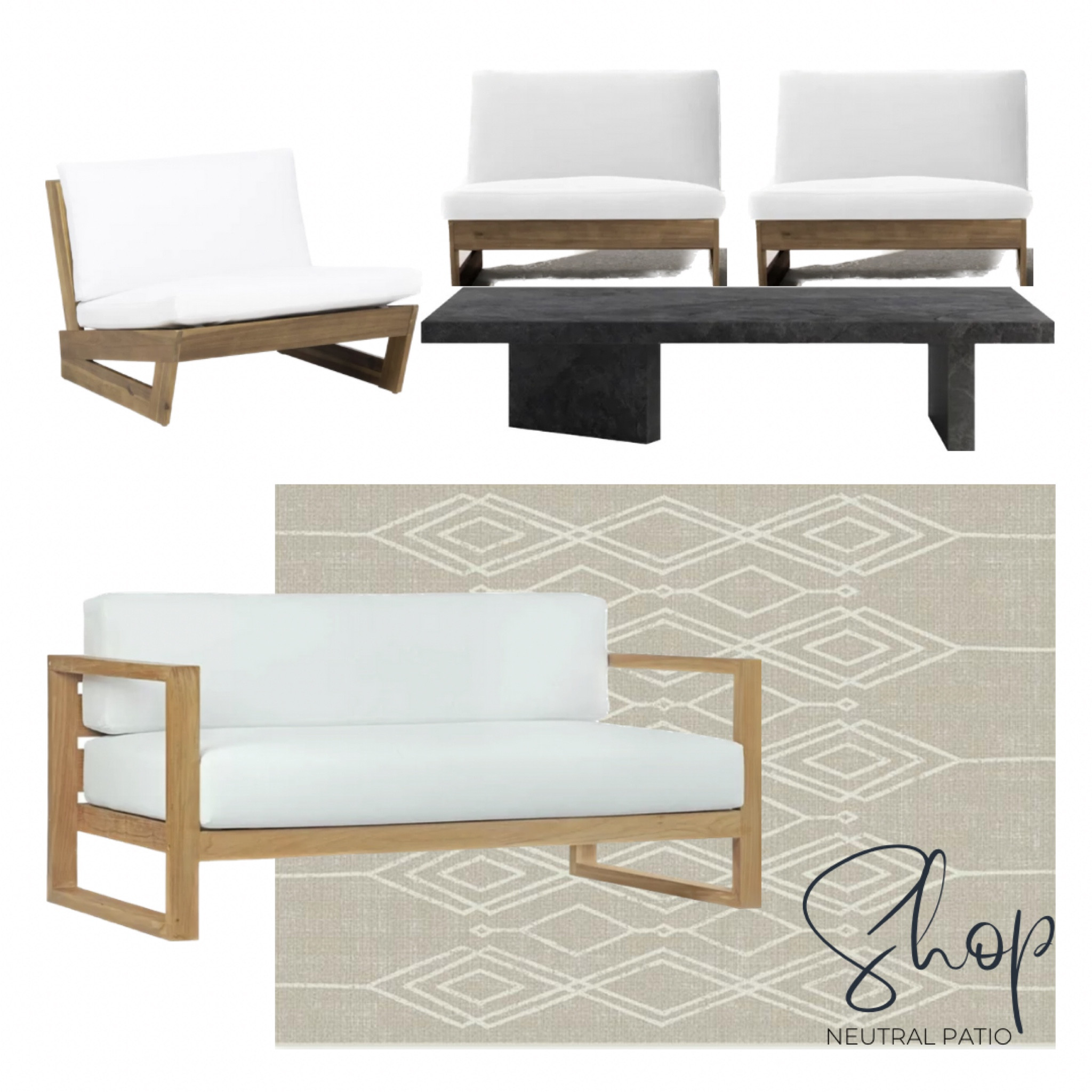 These oversized teak chairs are literally in my cart calling my wallet’s name. I am fooling around with a teak or black metal square ended couch frame, and this washable rug from ruggable is a must!

#LTKFind #LTKstyletip #LTKhome