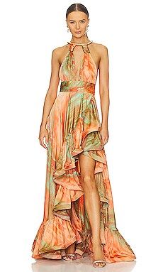 Bronx and Banco Palma Gown in Orange & Multicolor from Revolve.com | Revolve Clothing (Global)