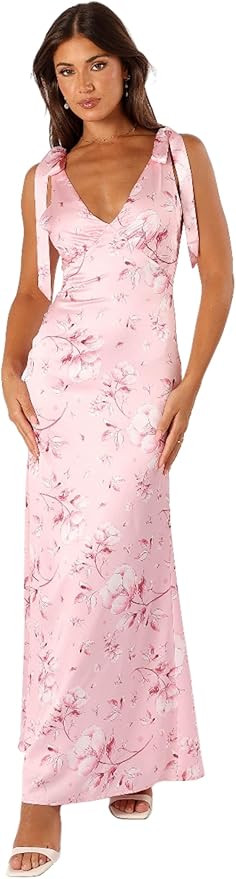 Petal & Pup Women's Xavier Bow Shoulder Maxi Dress | Amazon (US)