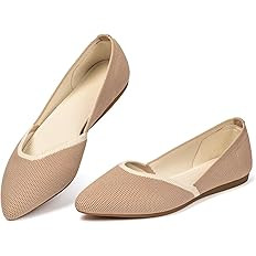 Frank Mully Womens Flat Shoes Classic Pointed Toe Flats Knitted Dress Shoes Soft Flats for Woman ... | Amazon (US)