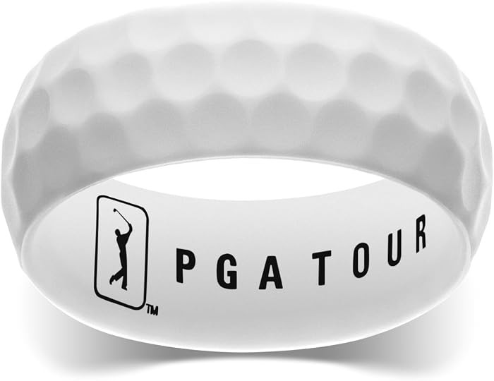 PGA TOUR Golf Ball Silicone Ring \u2013 Dimpled Golf Ring & Flexible Golf Wedding Band for Men & ... | Amazon (US)