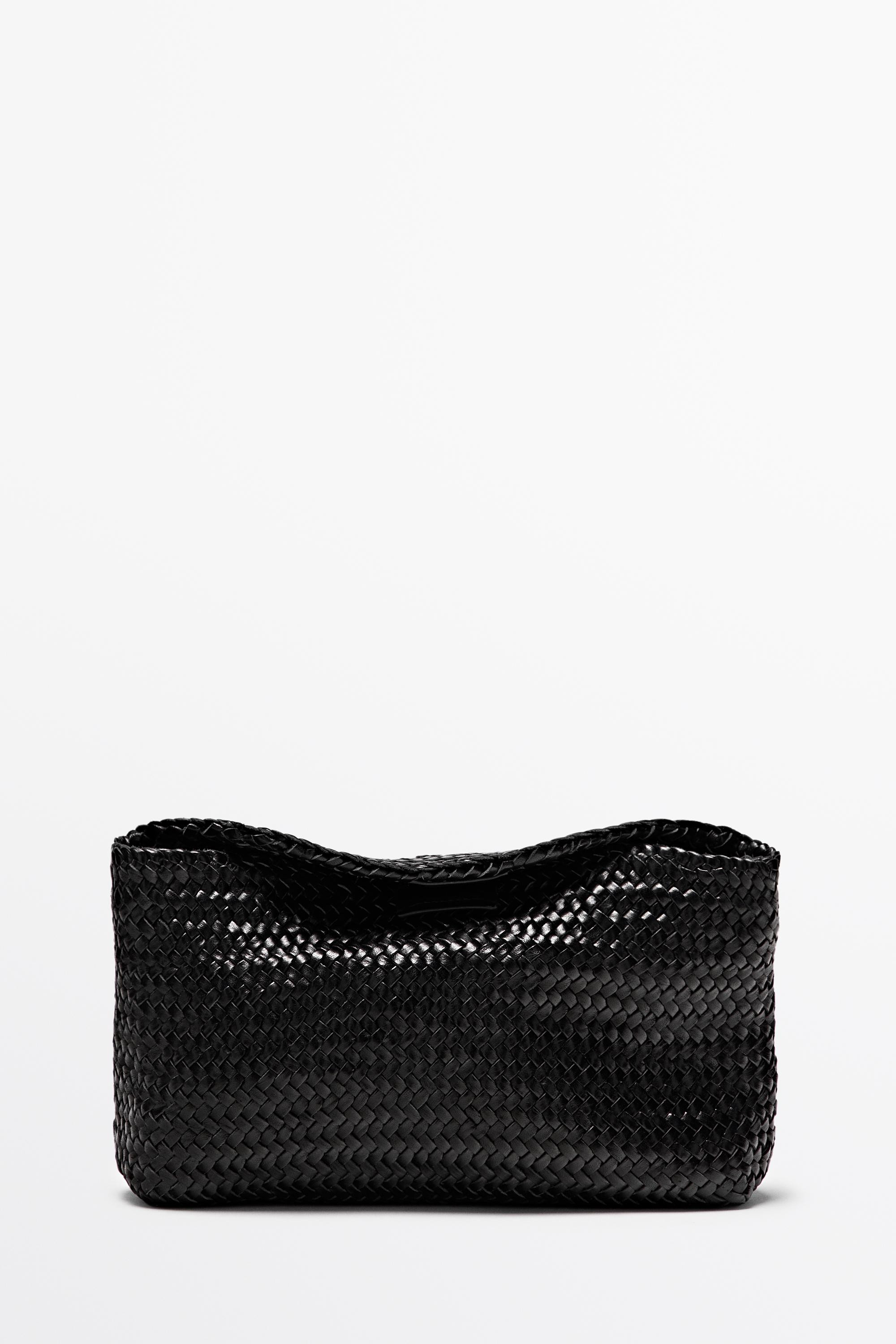 Braided nappa leather bag | Massimo Dutti UK