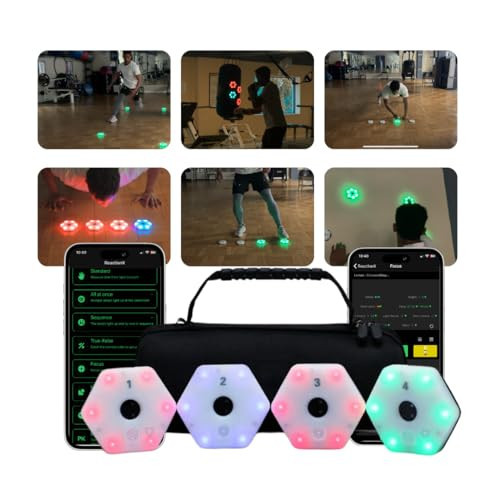 Sports Agility Lights Training Kit Improves Reaction Time & Agility for Athletes, Trainers, Physical Therapists & Fitness Trainers. Great for Soccer, Tennis, Football, Basketball, and Martial Arts. | Amazon (US)