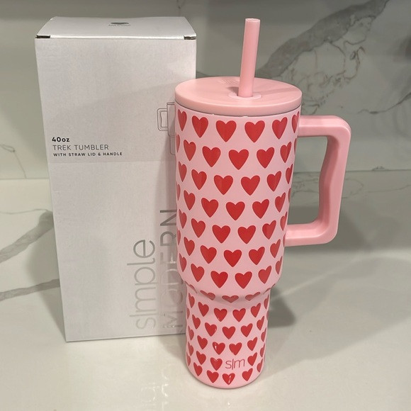 Simple Modern - SWEETHEART ♥️ Pink and Red 40oz Trek Tumbler - NWT! | Poshmark