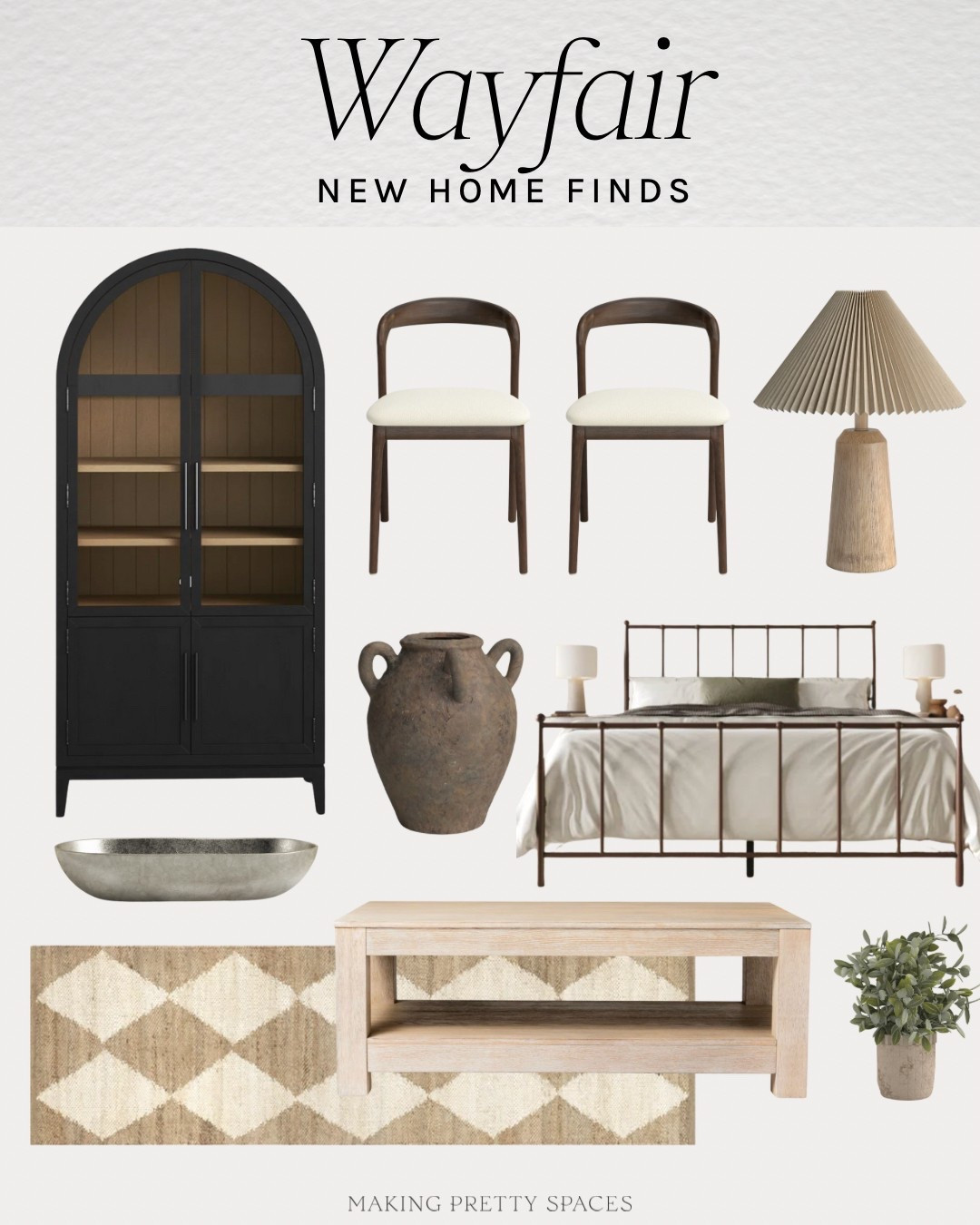 Wayfair new home finds! #wayfairhome #livingroom #wayfair #sofa #archedcabinet #coffeetable #rug #vase #accentchair #basement #livingroom #bedframe #cabinet #ceramicvase || modern home, coffee table, area rug, living room rug, lighting , lamp, faux pant, neutral home decor, dining chairs, table lamp, living room rug

#LTKHome #LTKStyleTip #LTKSeasonal