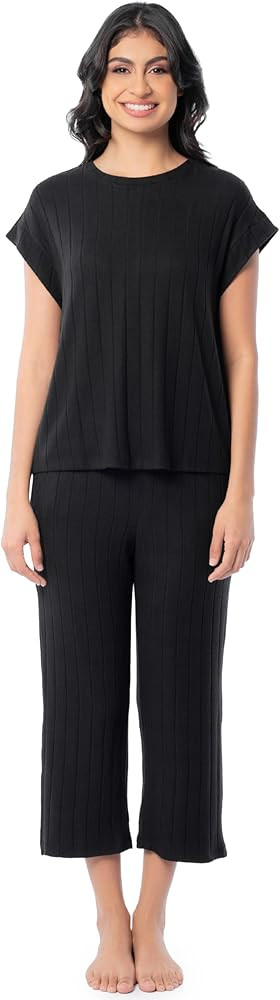 Fruit of the Loom womens Dolman Sleeve and Cropped Pant Sleep Set | Amazon (US)