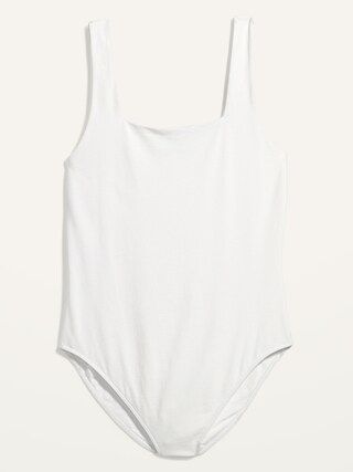 Fitted Sleeveless Square-Neck Bodysuit for Women | Old Navy (CA)