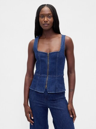 Denim Zip Vest | Gap (US)