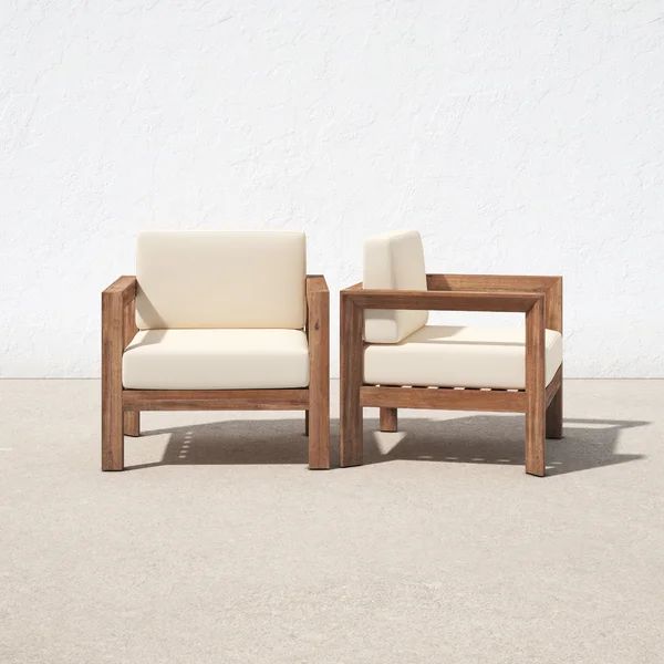 Isis Acacia Outdoor Lounge Chair (Set of 2) | Wayfair North America