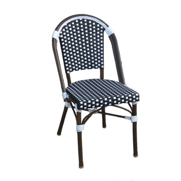 TIAB Black and White Finish Caf  Bistro Chair | Bed Bath & Beyond