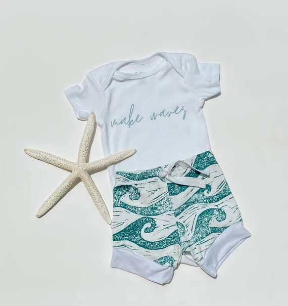 Make Waves Onesie // Baby Gifts // Baby Shower Gifts // Baby | Etsy | Etsy (US)
