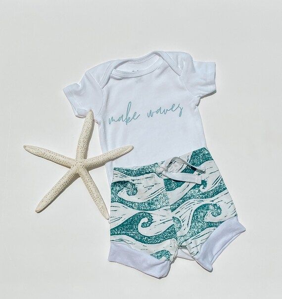Make Waves Onesie // Baby Gifts // Baby Shower Gifts // Baby | Etsy | Etsy (US)