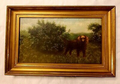 Absolutely Beautiful ? Red Dog  1912 Oil Painting Signed EBO in Original Frame | eBay US