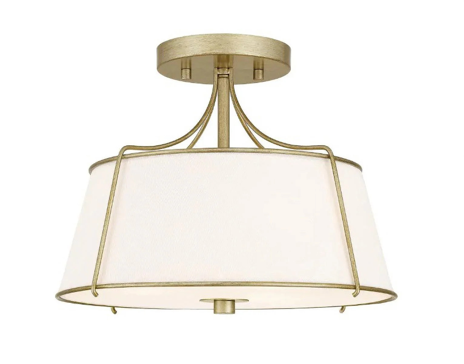 Home Decorators Collection Charleston Park 13" Brushed Gold Semi-Flush Mount | Walmart (US)