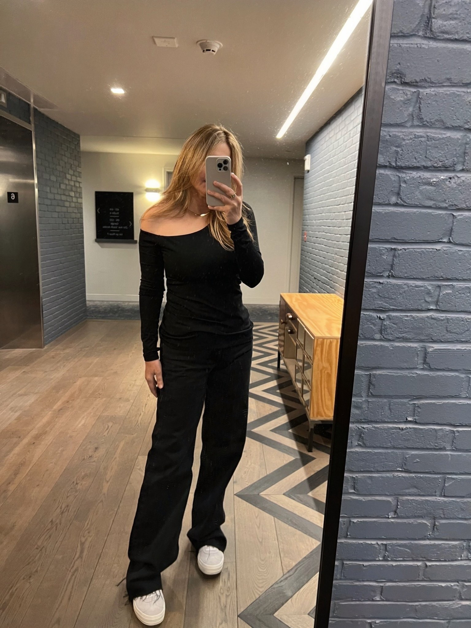 I’m wearing a black off-the-shoulder long sleeve top from Susana Monaco with wide leg black jeans and grey suede @adidas sneakers

#LTKSaleAlert #LTKootd #LTKmomlife