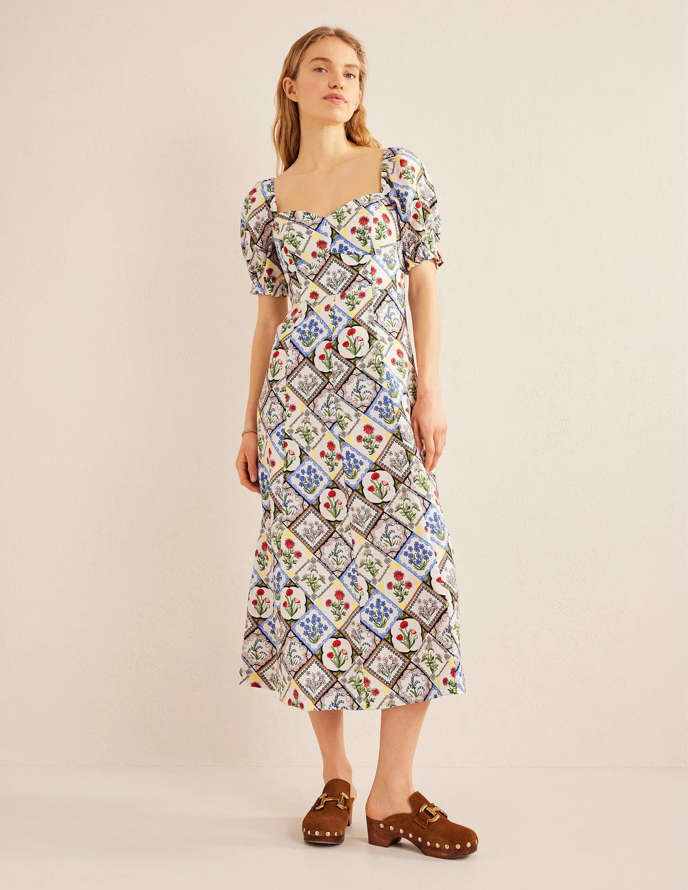Sweetheart Linen Midi Dress | Boden (US)