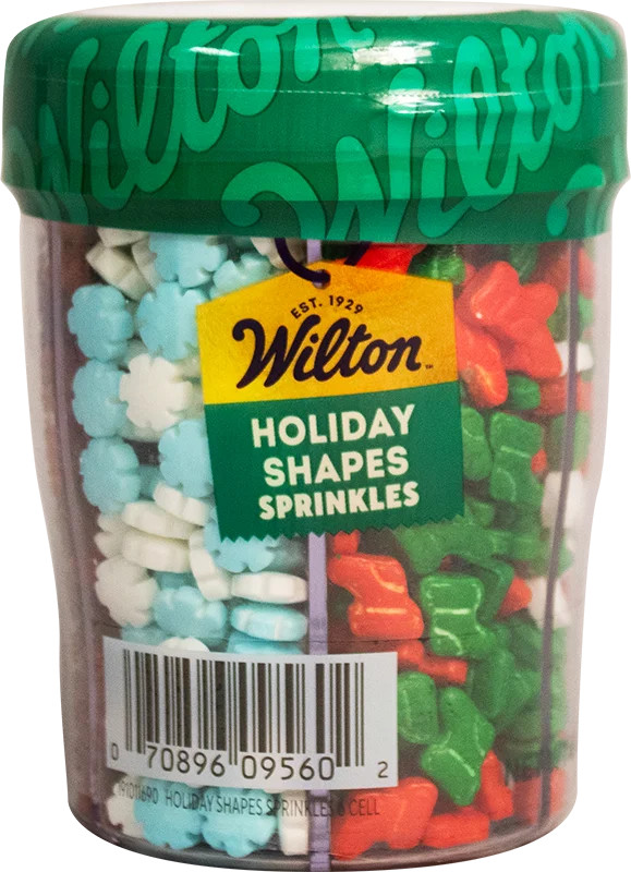 Wilton Christmas Shapes Sprinkles - Assorted Colors, 6-Cell Container | Walmart (US)