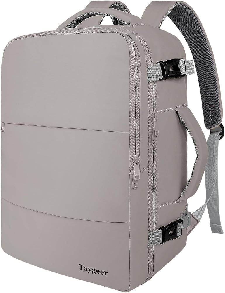 Taygeer Laptop Backpack Purse for Women, Backpack for College Essentials with 15.6inch Laptop Compartment, Travel Bag Airline Approved CarryOn Work Bag for Nursing Doctor Business Travel, Brown | Amazon (US)