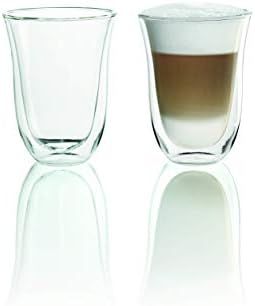 De'Longhi DeLonghi Double Walled Thermo Latte Glasses, Set of 2, Regular, Clear | Amazon (US)