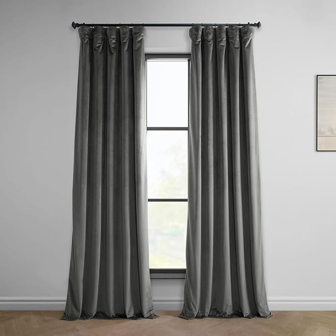 HPD Half Price Drapes Heritage Plush Velvet Curtains 108 Inches Long Room Darkening Curtains for ... | Amazon (US)
