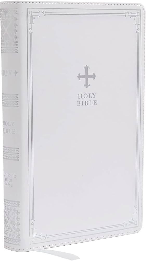 NRSV Catholic Edition Gift Bible, White Leathersoft (Comfort Print, Holy Bible, Complete Catholic... | Amazon (US)