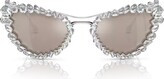 Swarovski Embellished Cat-Eye Frame Sunglasses | Cettire Global