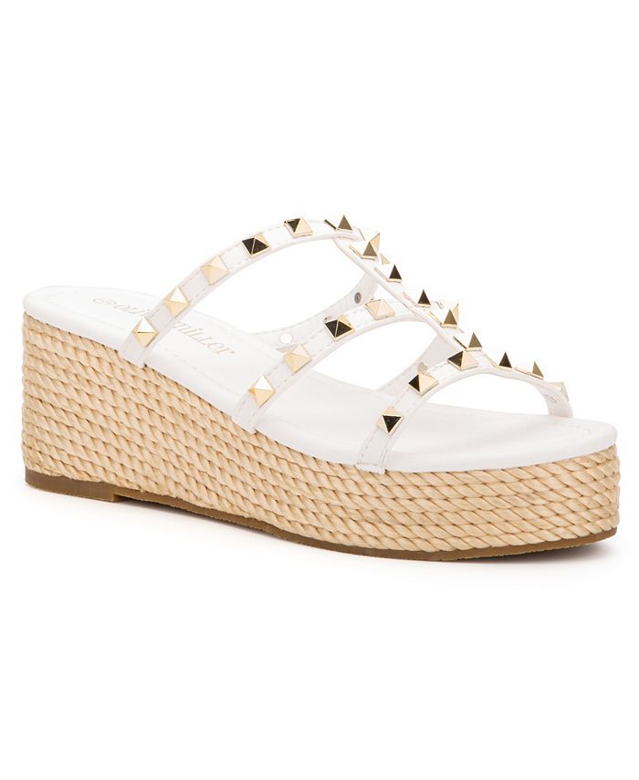 Women's Silver Sands Studded Wedge Slide Sandals | Macys (US)