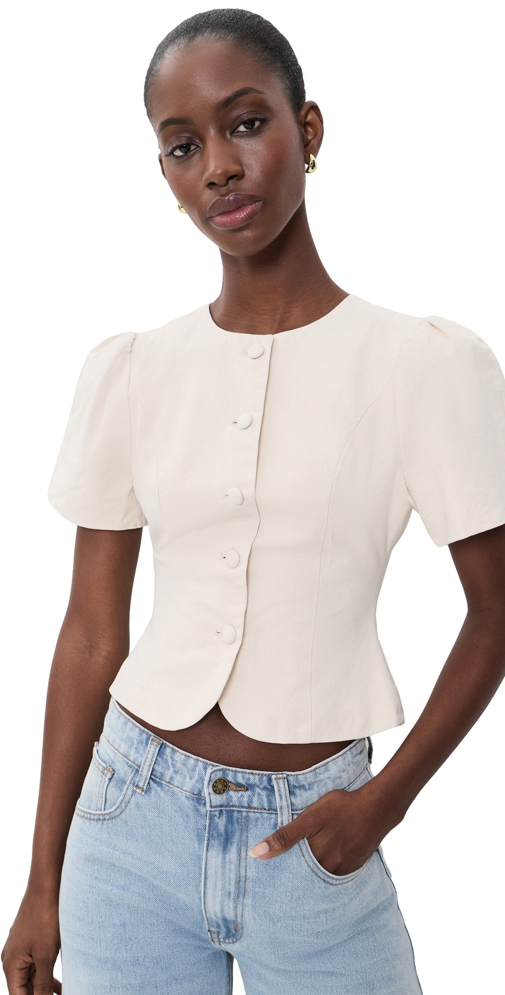 Lioness Femme Blouse Beige XXS | Shopbop