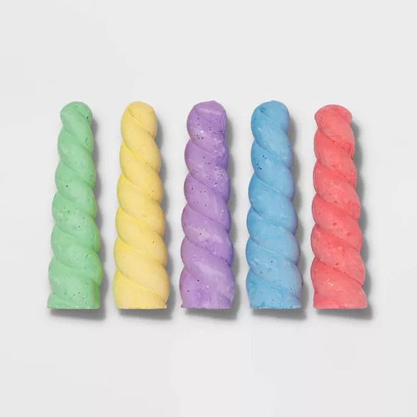 Glitter Unicorn Horn Chalk Set 5pc - Sun Squad™ | Target
