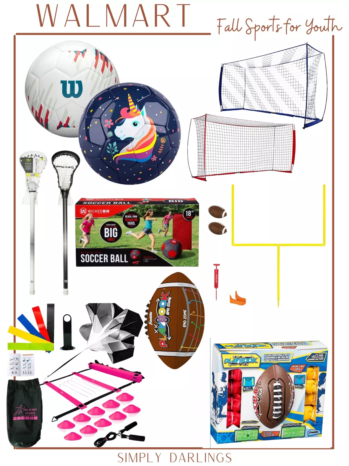 Athletic Works Mini Lacrosse Sticks and Ball Set for Kids, Black/White