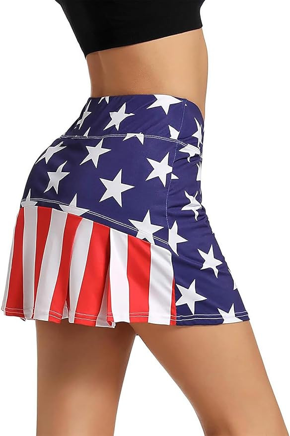 Ibeauti Womens Back Pleated Athletic Tennis Skorts Golf Skirts with 3 Pockets Mesh Shorts for Run... | Amazon (US)