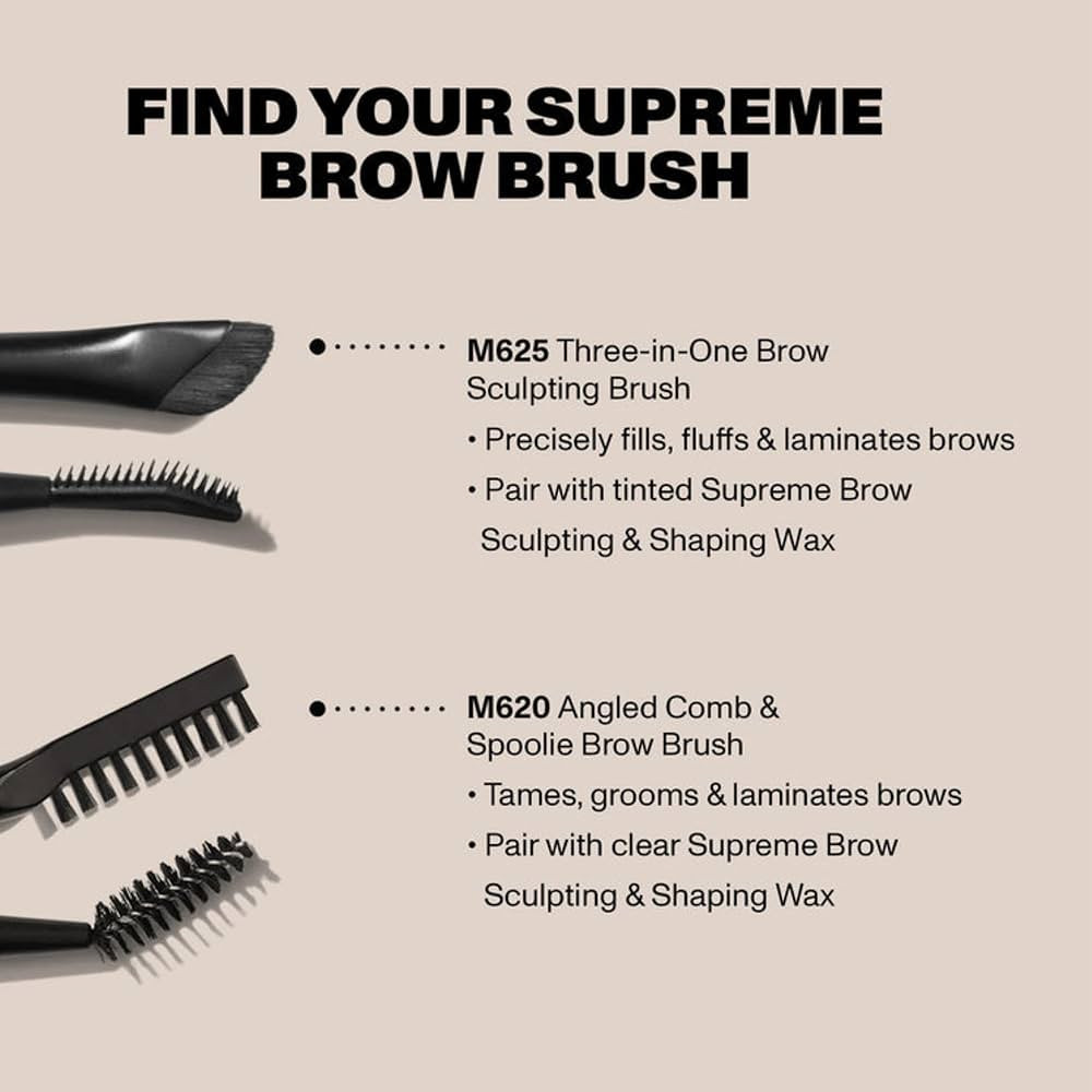 Morphe M620 Supreme Brow Dual-Ended Eyebrow Brush - Angled Comb & Spoolie Brow Brush - Tames, Grooms & Laminates Brows - Pairs with Brow Wax, Pomade or Gel Product (1 Count) | Amazon (US)