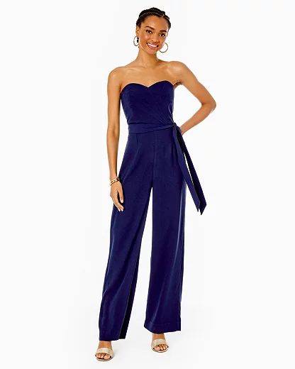 Women's Kylo Strapless Jumpsuit in Navy Blue - Lilly Pulitzer | Lilly Pulitzer