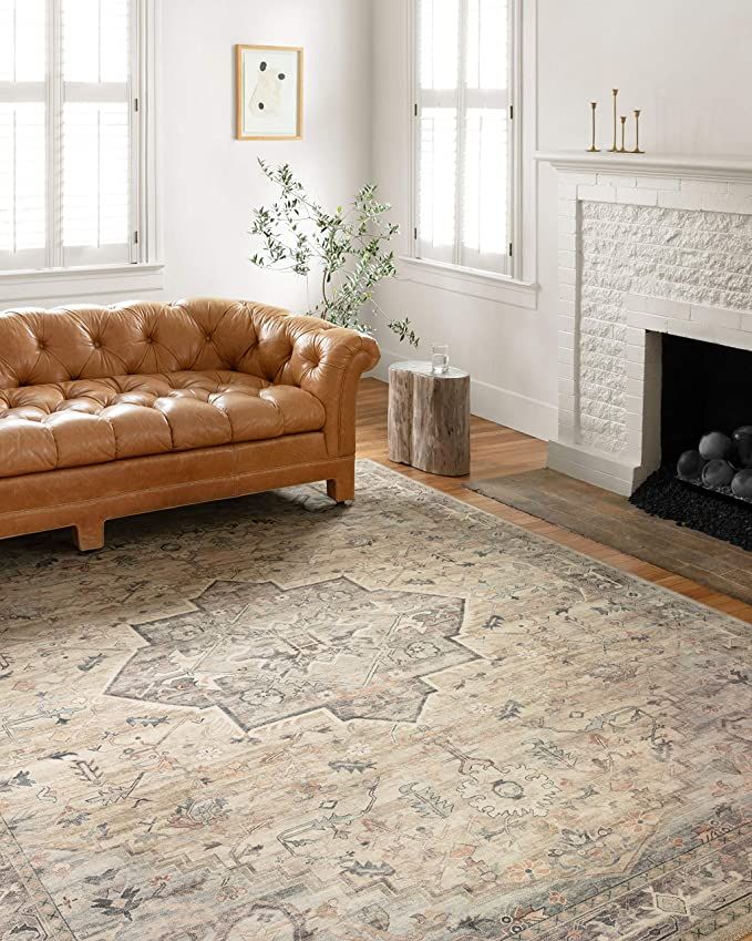 Loloi ll Hathaway HTH-07 Printed Multi Ivory Vintage Distressed Oriental Area Rug 2'-0" x 5'-0" | Amazon (US)