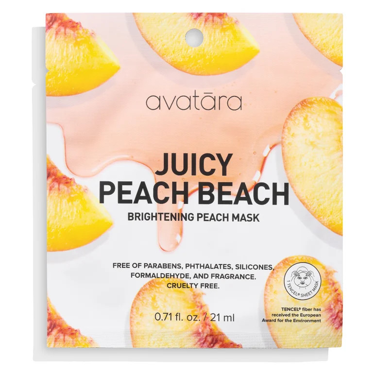 Avatara Peach Beach Face Sheet Mask for All Skin Types | Walmart (US)