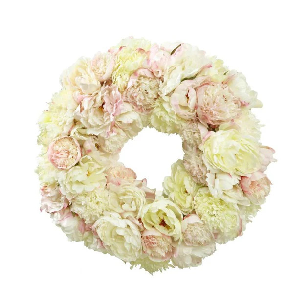 Faux Peony Wreath | Cailini Coastal