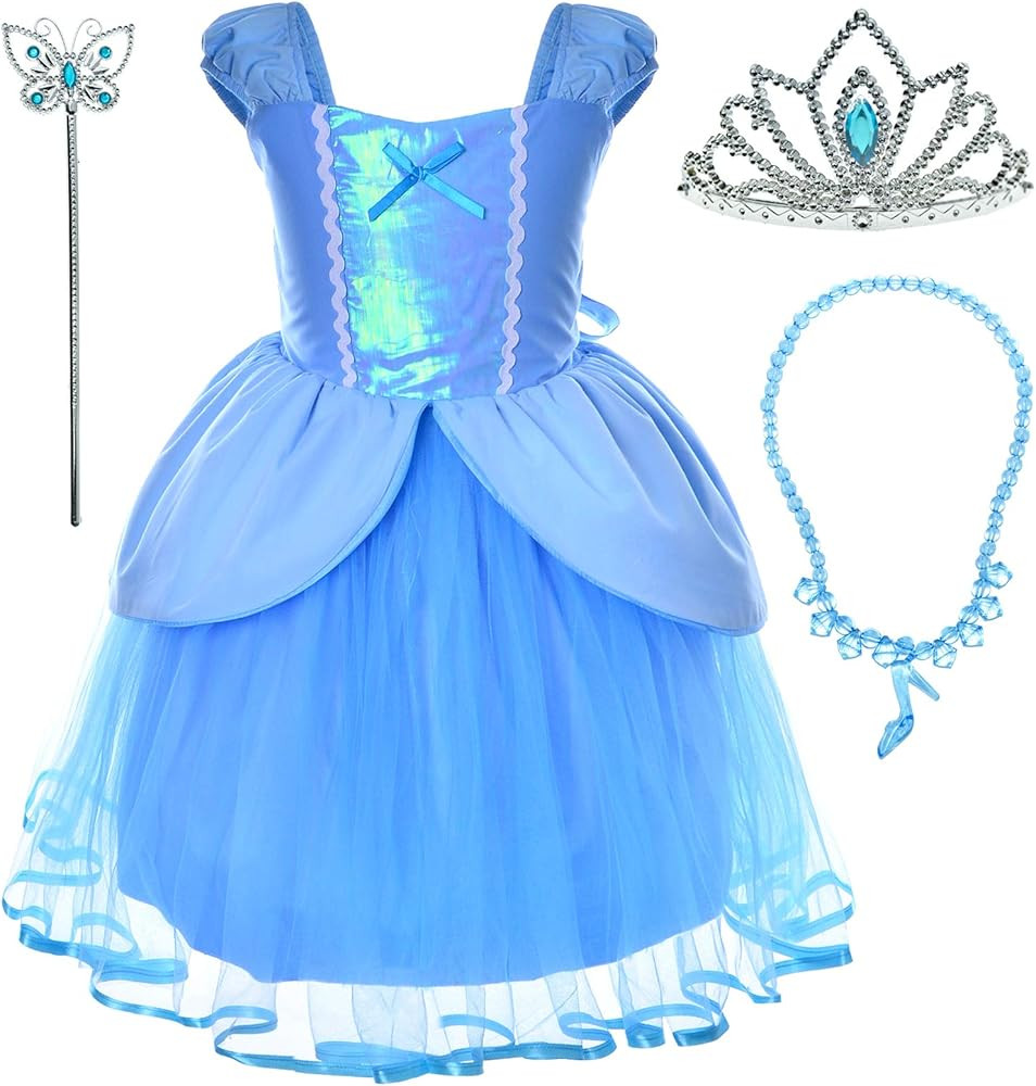 Party Chili Princess Fairy Costume Toddler Girls Birthday Dress Up With Tiara | Amazon (US)