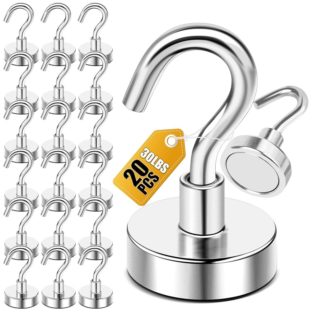 DIYMAG Magnetic Hooks, 30lbs+ Magnet Hook 2025 Cruise Cabin Ship Essentials Heavy Duty Strong Mag... | Amazon (US)