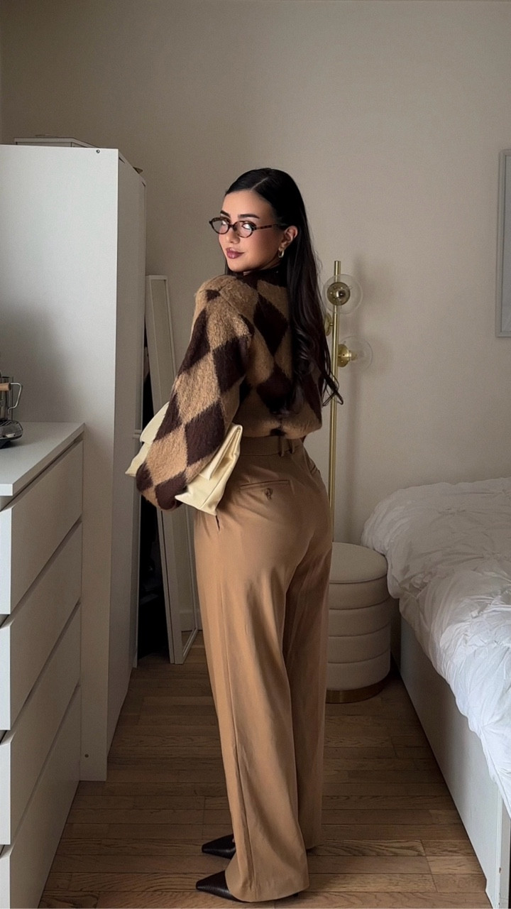 Brown tones kind of day 🤎☕️
Details 
Pants - @uniqlo 
Cardigan - @asos (collusion) 
Shoes - @jimmychoo 
Glasses - @miumiu 
Coat - @zara 
Bag - @topshop 
.
.
.
.
.
.
.
.
#grwm #outfitinspo #outfitideas #winterstyle #winterfashion capsulewardrobe casuallook casualchic zara hm aesthetic lookbook lookdujour outfitdiaries minimalstyle winteressentials timelessfashion ootd